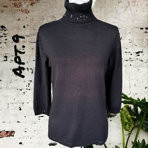 Apt.9 Black Sequened Sweater